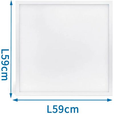 Aigostar Panneau Led Edge-lit Ugr<19 40w 4000k 4600 Lumens E 595x595 Mm White One Size - Publicité Aigostar Panneau Led Edge-lit Ugr<19 40w 4000k 4600 Lumens E 595x595 Mm White One Size - Publicité