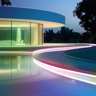 Aigostar Bande LED solaire 3m + 2m câble RGB 30W - Extérieur LED - Publicité Aigostar Bande LED solaire 3m + 2m câble RGB 30W - Extérieur LED - Publicité