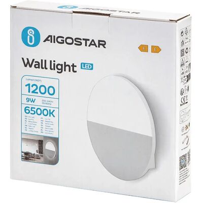 Aigostar Applique Murale B10304n7a 9w 1200 Lumens White One Size - Publicité Aigostar Applique Murale B10304n7a 9w 1200 Lumens White One Size - Publicité
