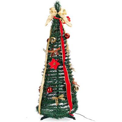 Aigostar Lampe Led Foldable Christmas Tree Red Gold Decorations Cold White 1.2m Ip44 Indoor & Outdoor Dark Green 40 x 120 cm - Publicité Aigostar Lampe Led Foldable Christmas Tree Red Gold Decorations Cold White 1.2m Ip44 Indoor & Outdoor Dark Green 40 x 120 cm - Publicité