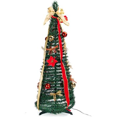 Aigostar Lampe Led Foldable Christmas Tree Red Gold Decorations Warm White 1.8m Ip44 Indoor & Outdoor Dark Green 60 x 180 cm - Publicité Aigostar Lampe Led Foldable Christmas Tree Red Gold Decorations Warm White 1.8m Ip44 Indoor & Outdoor Dark Green 60 x 180 cm - Publicité