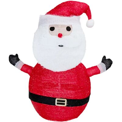 Aigostar Lumière Décorative Foldable Santa Claus Warm White 0.7m Ip44 Indoor & Outdoor Red 70 cm - Publicité Aigostar Lumière Décorative Foldable Santa Claus Warm White 0.7m Ip44 Indoor & Outdoor Red 70 cm - Publicité
