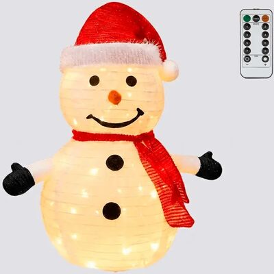 Aigostar Lumière Décorative Foldable Snowman Warm White 0.7m Ip44 Indoor & Outdoor White 70 cm - Publicité Aigostar Lumière Décorative Foldable Snowman Warm White 0.7m Ip44 Indoor & Outdoor White 70 cm - Publicité