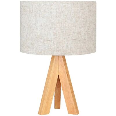EDM 32160 Lampe de bureau en tissu de bois beige - Lampe de bureau - Publicité EDM 32160 Lampe de bureau en tissu de bois beige - Lampe de bureau - Publicité