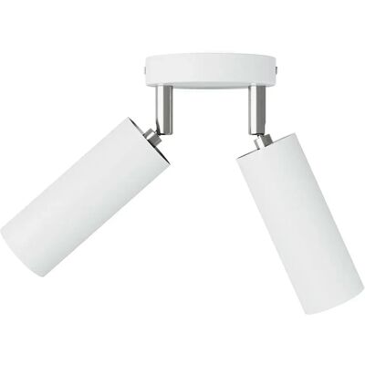 Creative Cables Applique Murale Tub-e14 Double Spotlight Matt White One Size - Publicité Creative Cables Applique Murale Tub-e14 Double Spotlight Matt White One Size - Publicité