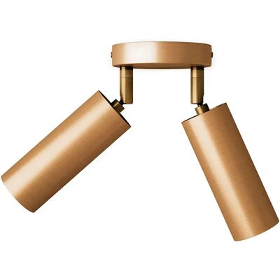 Creative Cables Applique Murale Tub-e14 Double Spotlight Satin Brass One Size - Publicité Creative Cables Applique Murale Tub-e14 Double Spotlight Satin Brass One Size - Publicité