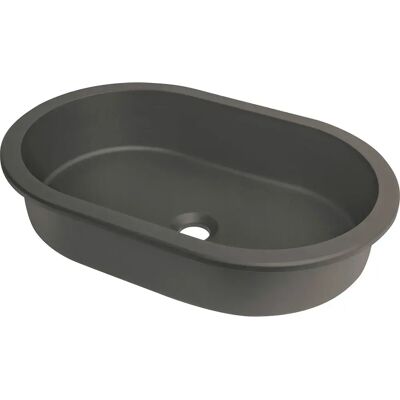 Lavabo encastré en minéral cast - ovale, anthracite métallique - Publicité Lavabo encastré en minéral cast - ovale, anthracite métallique - Publicité