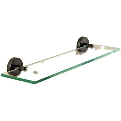 Étagère de salle de bain noire Cosmic - 40cm - Rangement en verre moderne - Publicité Étagère de salle de bain noire Cosmic - 40cm - Rangement en verre moderne - Publicité