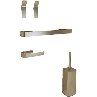 Cosmic Ensemble De Salle De Bain Nea Brushed Stainless Steel One Size - Publicité Cosmic Ensemble De Salle De Bain Nea Brushed Stainless Steel One Size - Publicité
