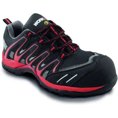 Workfit Chaussures De Sécurité Trail Esd Black / Red EU 45 - Publicité Workfit Chaussures De Sécurité Trail Esd Black / Red EU 45 - Publicité