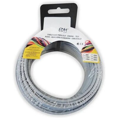 Bobine de câble flexible 25mm gris EDM - Pour TV & Éclairage - Publicité Bobine de câble flexible 25mm gris EDM - Pour TV & Éclairage - Publicité