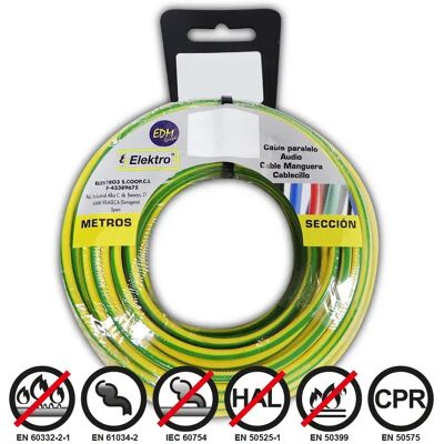 Câble Électrique 4mm Bicolore Flexible - 50m Sans Halogènes - Publicité Câble Électrique 4mm Bicolore Flexible - 50m Sans Halogènes - Publicité