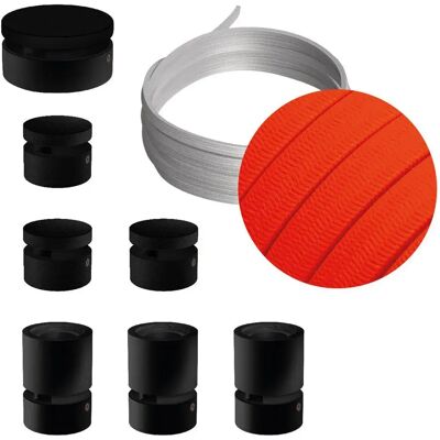 Creative Cables Kit D´éclairage Linear Filé System Cf15 5 M 7 Unités Black / Neon Orange One Size - Publicité Creative Cables Kit D´éclairage Linear Filé System Cf15 5 M 7 Unités Black / Neon Orange One Size - Publicité