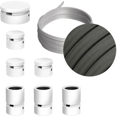 Creative Cables Kit D´éclairage Linear Filé System Cm03 5 M 7 Unités White / Grey One Size - Publicité Creative Cables Kit D´éclairage Linear Filé System Cm03 5 M 7 Unités White / Grey One Size - Publicité
