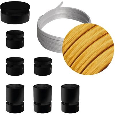 Creative Cables Kit D´éclairage Linear Filé System Cm05 5 M 7 Unités Black / Gold One Size - Publicité Creative Cables Kit D´éclairage Linear Filé System Cm05 5 M 7 Unités Black / Gold One Size - Publicité