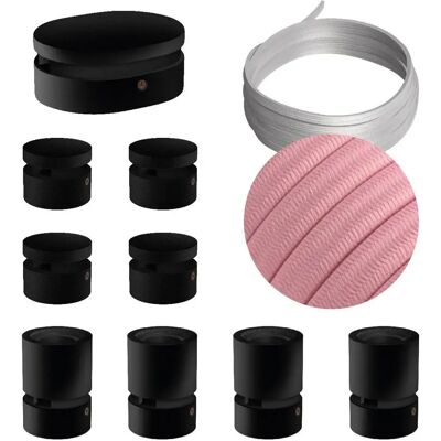 Creative Cables Kit D´éclairage Symmetric Filé System Cm16 5 M 9 Unités Black / Pink One Size - Publicité Creative Cables Kit D´éclairage Symmetric Filé System Cm16 5 M 9 Unités Black / Pink One Size - Publicité