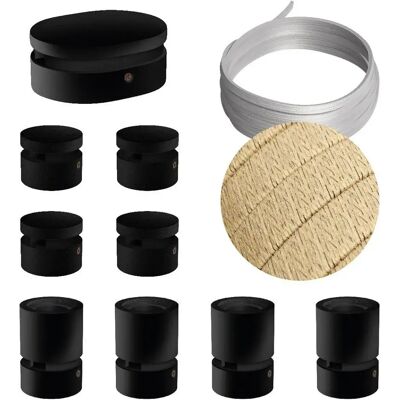 Creative Cables Kit D´éclairage Symmetric Filé System Cn06 5 M 9 Unités Black / Beige One Size - Publicité Creative Cables Kit D´éclairage Symmetric Filé System Cn06 5 M 9 Unités Black / Beige One Size - Publicité