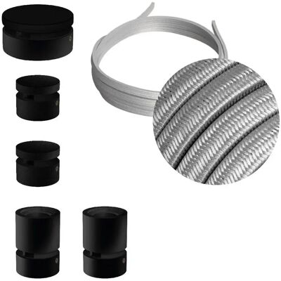 Creative Cables Kit D´éclairage Wiggle Filé System Cm02 5 M 5 Unités Black / Silver One Size - Publicité Creative Cables Kit D´éclairage Wiggle Filé System Cm02 5 M 5 Unités Black / Silver One Size - Publicité