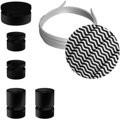 Creative Cables Kit D´éclairage Wiggle Filé System Cz04 5 M 5 Unités Black / White One Size - Publicité Creative Cables Kit D´éclairage Wiggle Filé System Cz04 5 M 5 Unités Black / White One Size - Publicité