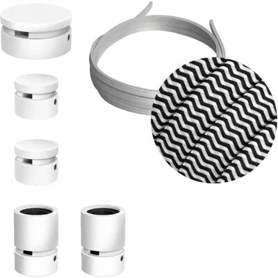 Creative Cables Kit D´éclairage Wiggle Filé System Cz04 5 M 5 Unités White / Black One Size - Publicité Creative Cables Kit D´éclairage Wiggle Filé System Cz04 5 M 5 Unités White / Black One Size - Publicité