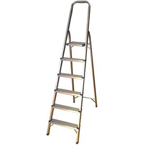 Jbm Echelle En Aluminium 6 Marches Grey One Size - Publicité Jbm Echelle En Aluminium 6 Marches Grey One Size - Publicité