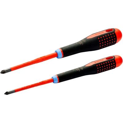 Bahco Jeu De Tournevis Insulated Ergo™ Slim Pozidriv With Tri-component Handle 2 Pack Multicolor One Size - Publicité Bahco Jeu De Tournevis Insulated Ergo™ Slim Pozidriv With Tri-component Handle 2 Pack Multicolor One Size - Publicité