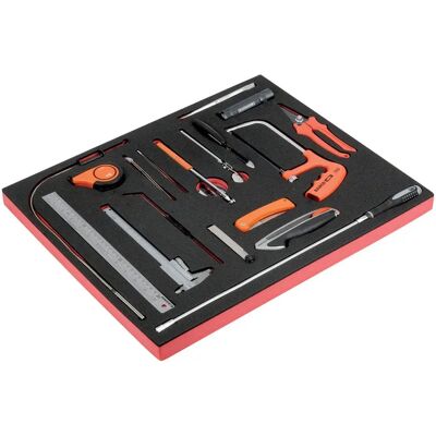 Bahco Modèle - Kit d'outils mixtes - Plateau en mousse - 18 pièces - Publicité Bahco Modèle - Kit d'outils mixtes - Plateau en mousse - 18 pièces - Publicité