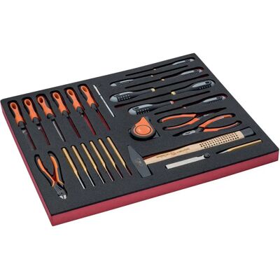 Bahco Jeu De Pinces Outils De Taraudage Limes Et Tournevis Dans Un Plateau En Mousse 3-3 Fit&go 27 Unités Multicolor One Size - Publicité Bahco Jeu De Pinces Outils De Taraudage Limes Et Tournevis Dans Un Plateau En Mousse 3-3 Fit&go 27 Unités Multicolor One Size - Publicité