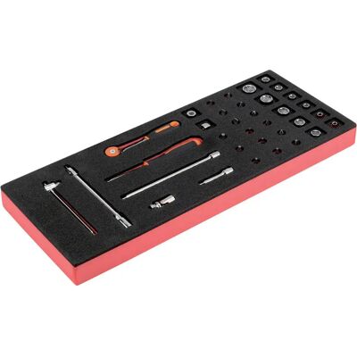 Bahco Clé à Cliquet Round Head Set And 1/4´´ Sockets In Foam Tray 1/3 Fit&go 35 Unités Multicolor One Size - Publicité Bahco Clé à Cliquet Round Head Set And 1/4´´ Sockets In Foam Tray 1/3 Fit&go 35 Unités Multicolor One Size - Publicité