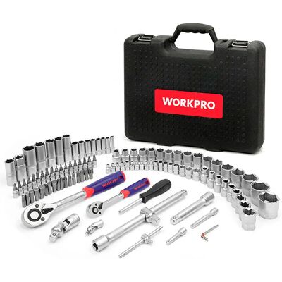 Ensemble d'outils Workpro - 108 pièces, compact, réparation - Publicité Ensemble d'outils Workpro - 108 pièces, compact, réparation - Publicité