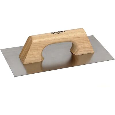 Cofan Truelle Lisse Avec Manche En Bois Acier Inoxydable 300x150x0.6 Mm Wood One Size - Publicité Cofan Truelle Lisse Avec Manche En Bois Acier Inoxydable 300x150x0.6 Mm Wood One Size - Publicité