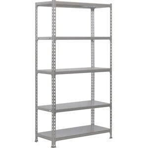 Simonclick Étagère Métallique Plus 5/500 2000x1000x500 Mm Grey One Size - Publicité Simonclick Étagère Métallique Plus 5/500 2000x1000x500 Mm Grey One Size - Publicité