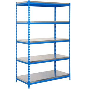 Simontaller-simonforte Étagère Métallique Bricoforte 1006-5 Metal 2000x1000x600 Mm Blue / Galva One Size - Publicité Simontaller-simonforte Étagère Métallique Bricoforte 1006-5 Metal 2000x1000x600 Mm Blue / Galva One Size - Publicité