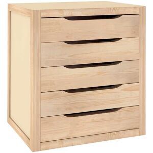 Astigarraga Commode Natura 5 Tiroirs Beige One Size - Publicité Astigarraga Commode Natura 5 Tiroirs Beige One Size - Publicité