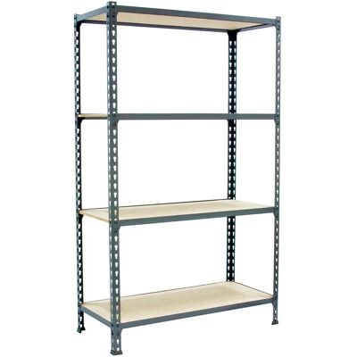 Simonclick Étagère Métallique Maderclick Plus 4/400 1500 1500x1000x400 Mm Grey / Wood One Size - Publicité Simonclick Étagère Métallique Maderclick Plus 4/400 1500 1500x1000x400 Mm Grey / Wood One Size - Publicité