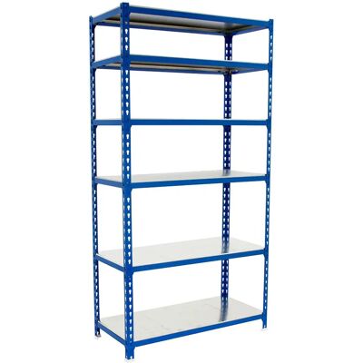 Simonclick Étagère Métallique Megaplus 6/500 2500 2500x1200x500 Mm Blue / Galva One Size - Publicité Simonclick Étagère Métallique Megaplus 6/500 2500 2500x1200x500 Mm Blue / Galva One Size - Publicité