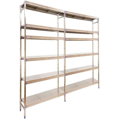 Simoninox Étagère Métallique Initial 6ss 2000x2490x500 Mm StainlessSteel One Size - Publicité Simoninox Étagère Métallique Initial 6ss 2000x2490x500 Mm StainlessSteel One Size - Publicité