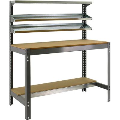 Simonwork (bancos De Trabajo) Étagère Métallique Bt1 1445x910x610 Mm Grey / Wood One Size - Publicité Simonwork (bancos De Trabajo) Étagère Métallique Bt1 1445x910x610 Mm Grey / Wood One Size - Publicité