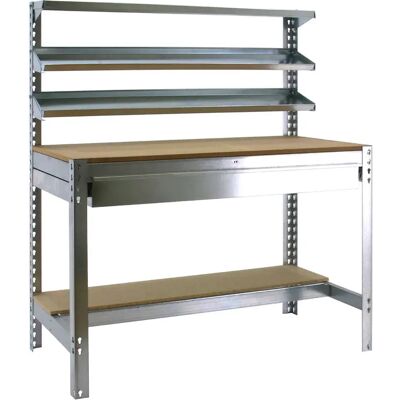 Simonwork (bancos De Trabajo) Étagère Métallique Bt1 Box 1445x1510x760 Mm Galva / Wood One Size - Publicité Simonwork (bancos De Trabajo) Étagère Métallique Bt1 Box 1445x1510x760 Mm Galva / Wood One Size - Publicité