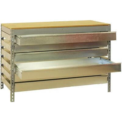 Simonwork (bancos De Trabajo) Étagère Métallique Bt5 6box 842x1210x760 Mm Grey / Wood One Size - Publicité Simonwork (bancos De Trabajo) Étagère Métallique Bt5 6box 842x1210x760 Mm Grey / Wood One Size - Publicité