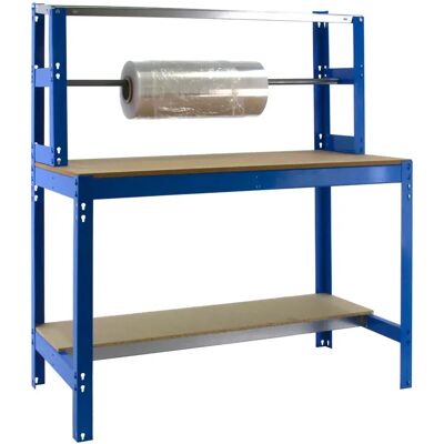 Simonwork (bancos De Trabajo) Étagère Métallique Bt4 1445x1210x760 Mm Blue / Wood One Size - Publicité Simonwork (bancos De Trabajo) Étagère Métallique Bt4 1445x1210x760 Mm Blue / Wood One Size - Publicité