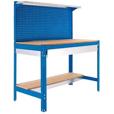Simonwork (bancos De Trabajo) Étagère Métallique Bt3 Box 1445x1510x610 Mm Blue / Wood One Size - Publicité Simonwork (bancos De Trabajo) Étagère Métallique Bt3 Box 1445x1510x610 Mm Blue / Wood One Size - Publicité