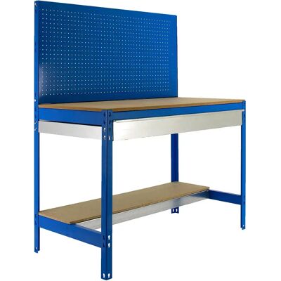Simonwork (bancos De Trabajo) Étagère Métallique Bt2 Box 1445x1210x610 Mm Blue / Wood One Size - Publicité Simonwork (bancos De Trabajo) Étagère Métallique Bt2 Box 1445x1210x610 Mm Blue / Wood One Size - Publicité