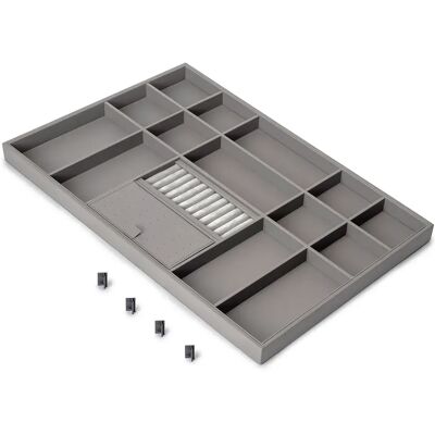Emuca Organisateur De Tiroirs 7137352 Quartz Titanium One Size - Publicité Emuca Organisateur De Tiroirs 7137352 Quartz Titanium One Size - Publicité