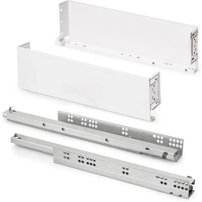 Tiroir en Acier Blanc Emuca avec Extraction Totale, 122mm - Mobilier - Publicité Tiroir en Acier Blanc Emuca avec Extraction Totale, 122mm - Mobilier - Publicité