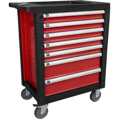 Jbm Chariot à Outils à 7 Tiroirs Red One Size - Publicité Jbm Chariot à Outils à 7 Tiroirs Red One Size - Publicité