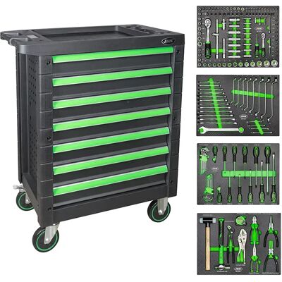Jbm Chariot à Outils 7 Tiroirs égaux Green One Size - Publicité Jbm Chariot à Outils 7 Tiroirs égaux Green One Size - Publicité