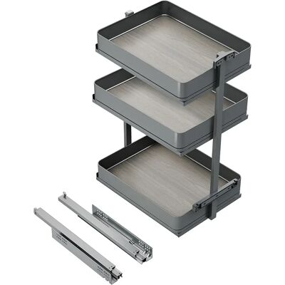 Emuca Chariot Coulissant Harmony 400x800 Mm Antracite Grey One Size - Publicité Emuca Chariot Coulissant Harmony 400x800 Mm Antracite Grey One Size - Publicité