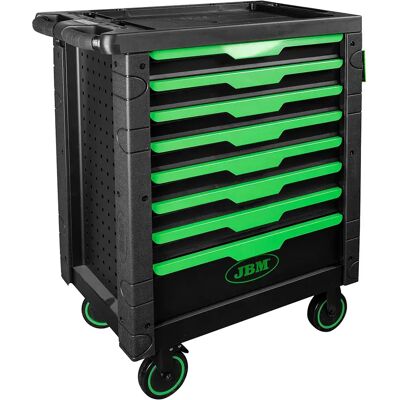 Jbm Chariot à Outils à 8 Tiroirs Black / Green One Size - Publicité Jbm Chariot à Outils à 8 Tiroirs Black / Green One Size - Publicité
