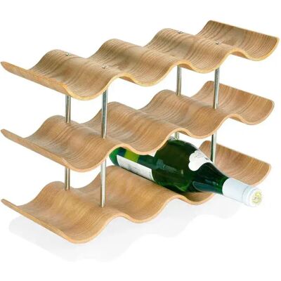 Andrea House Étagère à Vin En Saule Et Métal Pour 12 Bouteilles Light Brown One Size - Publicité Andrea House Étagère à Vin En Saule Et Métal Pour 12 Bouteilles Light Brown One Size - Publicité